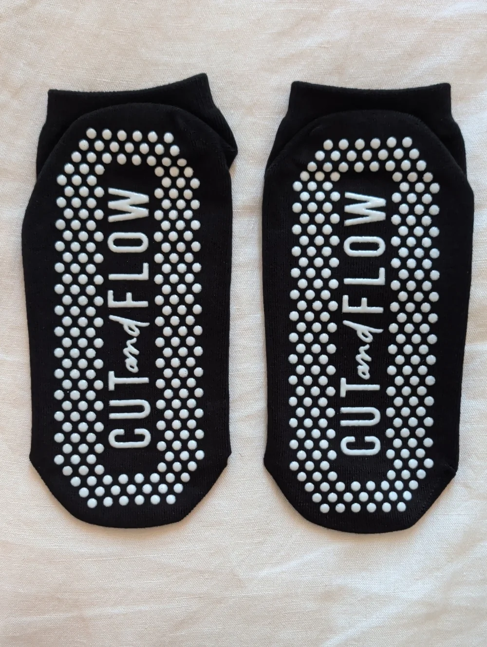 Pilates Black Non-Slip No-Show Socks